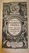 CICERO, MARCUS TULLIUS. Opera.  10 vols.  1642